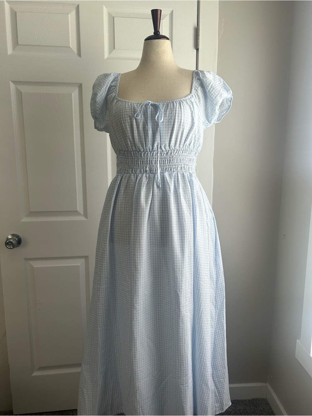 Corey-❗️worth collective❗️ smocked bump friendly cottage core gingham dress - Picture 4 of 6